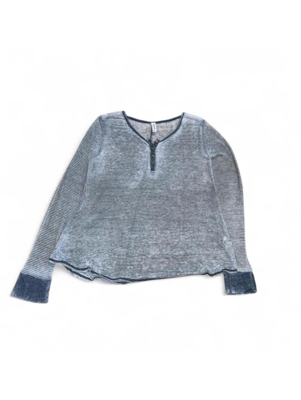 Rag Poets blue long sleeve shirt in